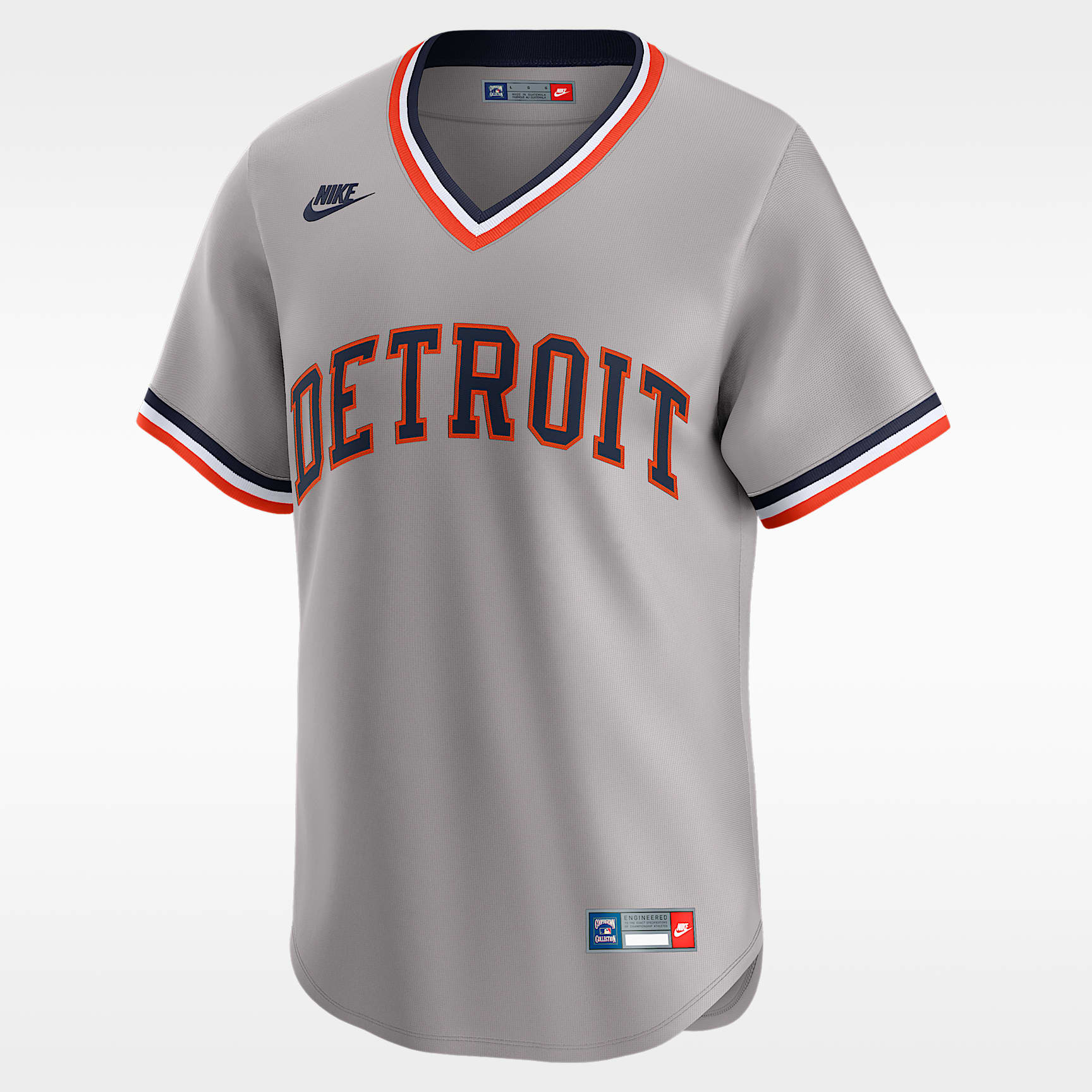 NIKE TEAM HELLCATS ベースボール シャツ グレー XL Alan Trammell Detroit Tigers Cooperstown Men's Nike Dri-FIT MLB